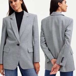 Madewell NEW The‎ Klein Blazer Italian Houndstooth-print fabric Career Classic 6